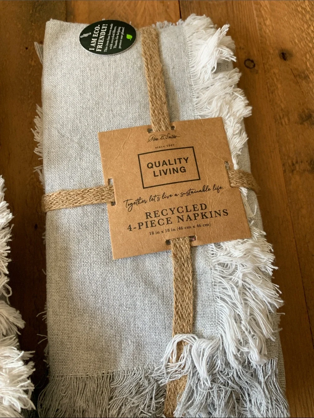 Quality Living Recycled Tablecloth & Napkin Set